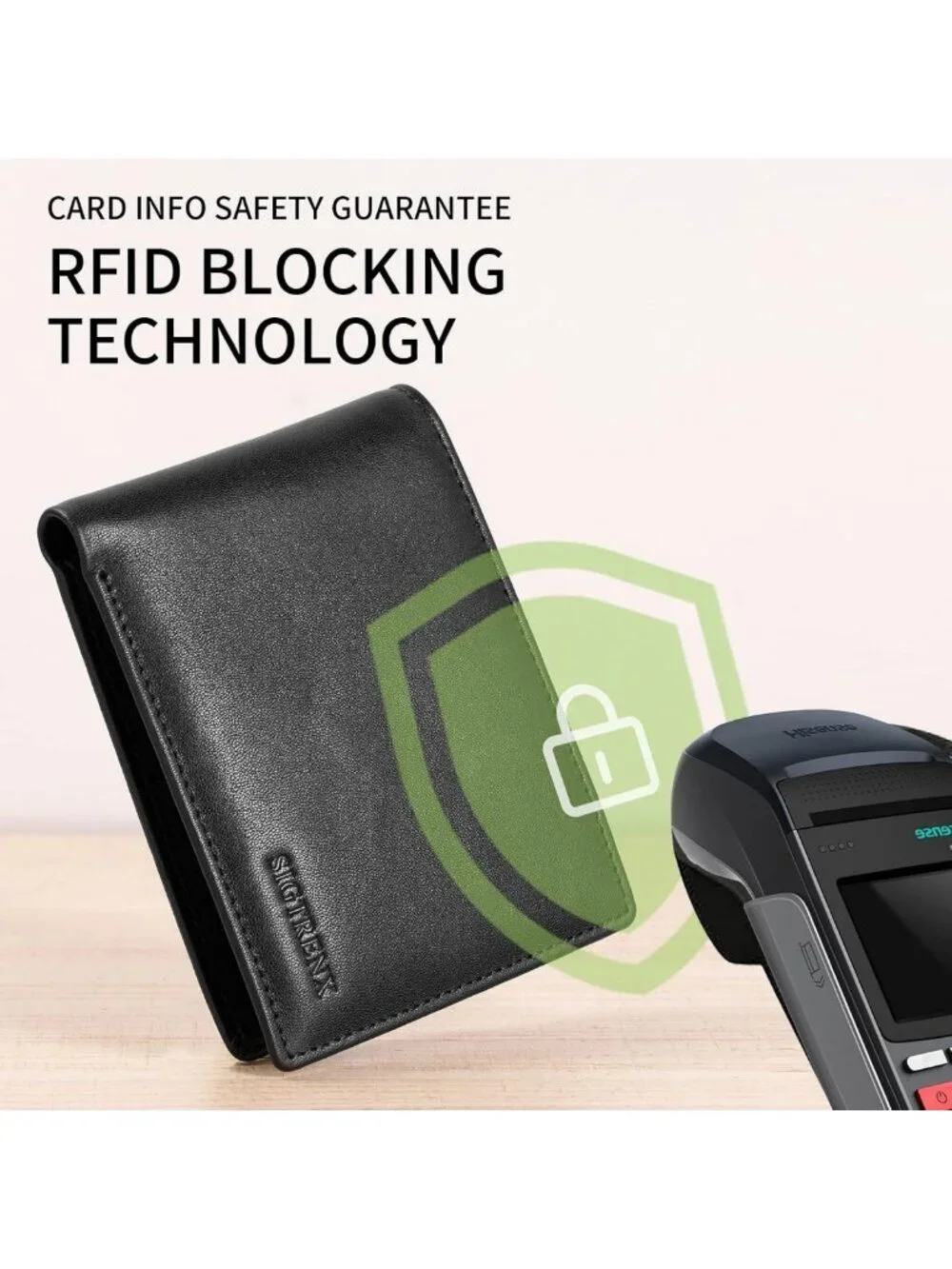 Genuine Leather Bifold Wallet for Men, RFID Blocking, 2 ID Windows, Stylish